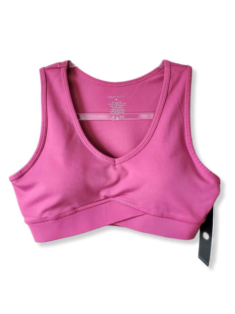 FigurActive Women Pink Sport Bra M Athleisure Stretch Gym Crossfit Yoga NEW Flaw